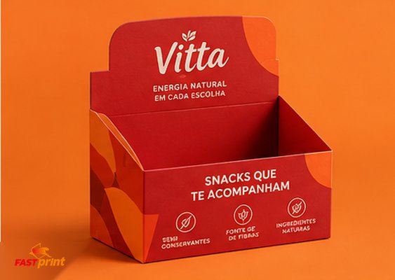 Display de Mesa personalizado Fast Print — fechado