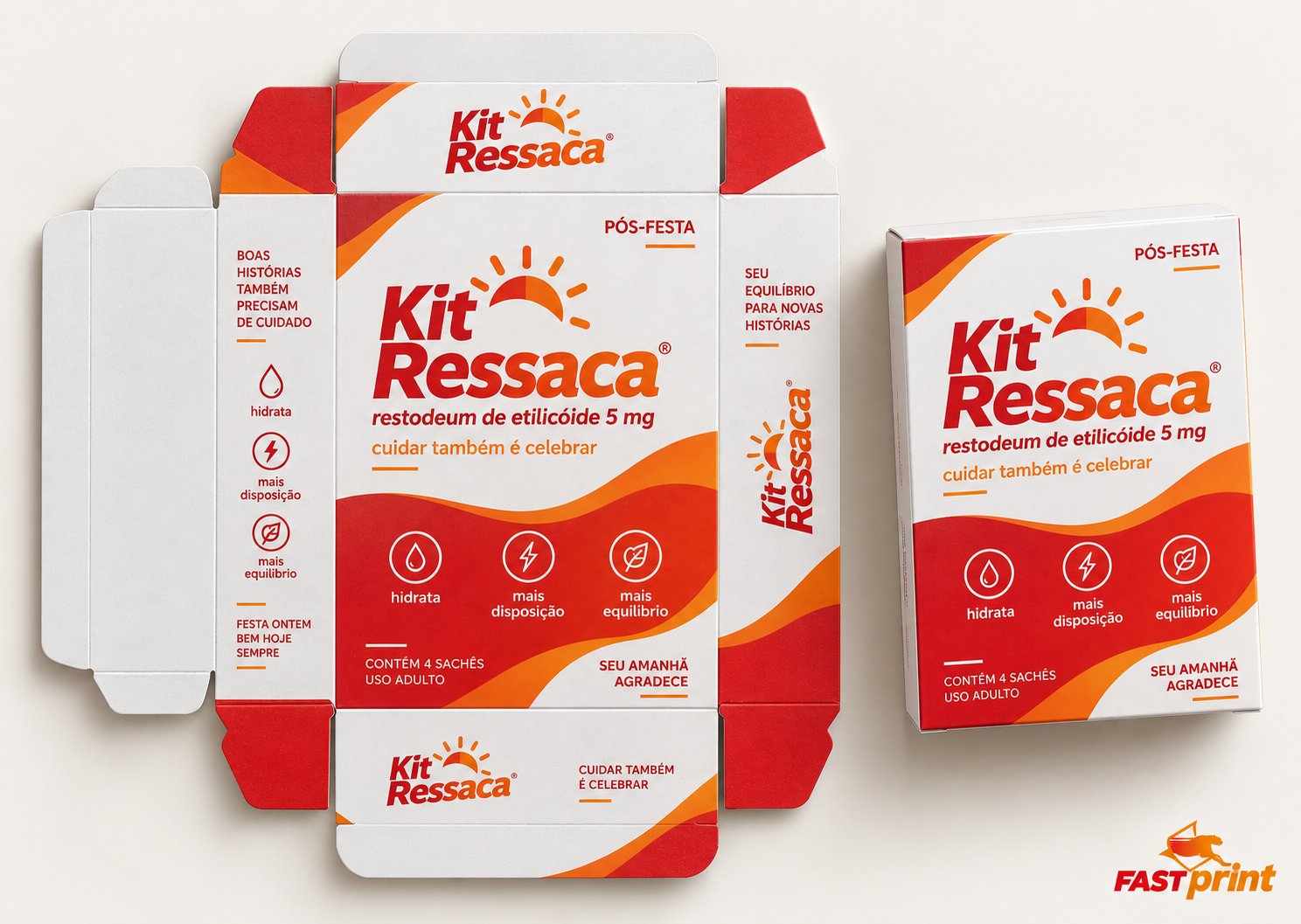 Kit Ressaca personalizado Fast Print — planificado, como será impresso